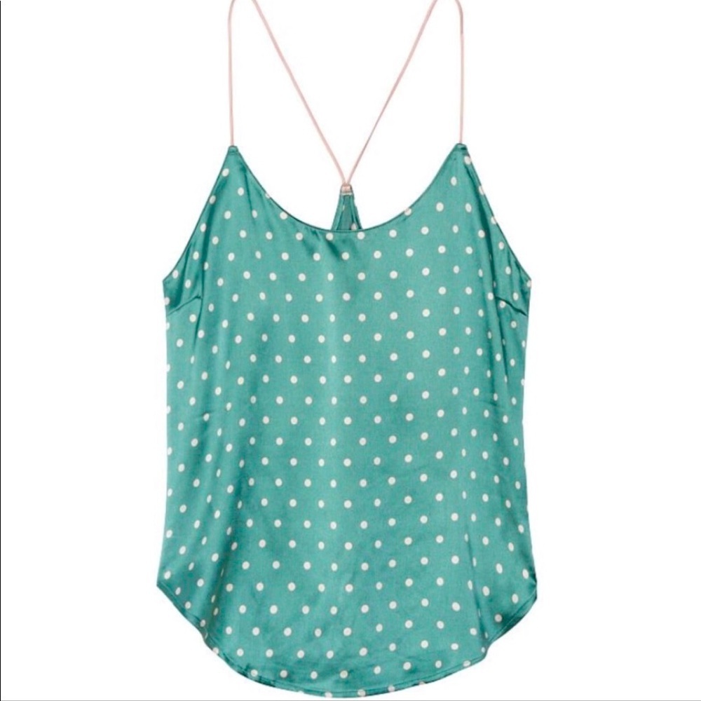 NEW Victoria Secret Satin Turquoise Pajama Set XL POLKA DOTS NWT SEXY - Picture 4 of 8